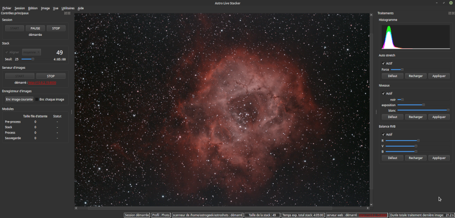 capture d'écran ALS