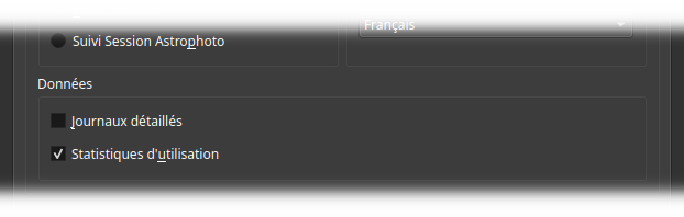 Préférences de données